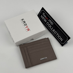 Кошелек картхолдер кожаный Karya 0022-51 бежевый