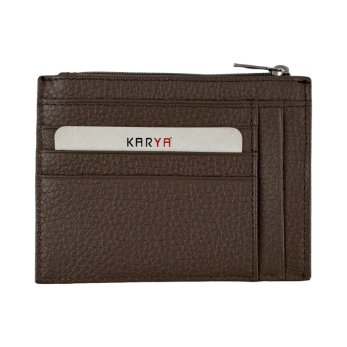 Кошелек картхолдер кожаный Karya 0022-51 бежевый