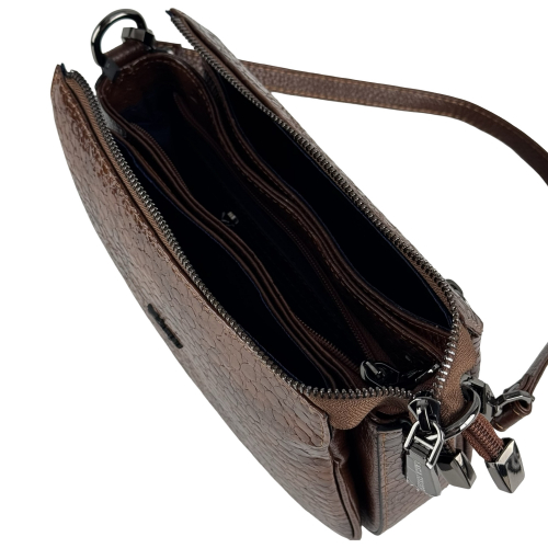 Сумка жіноча шкіряна лакована Karya 5069-557 коньяк