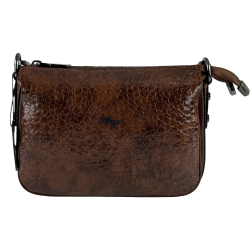 Сумка жіноча шкіряна лакована Karya 5069-557 коньяк