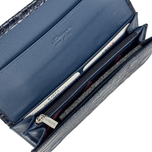 Кошелек женский кожаный Karya 1071-646 темно-синий