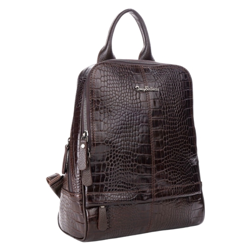 Рюкзак женский кожаный Tony Bellucci 0061-355 темно-коричневый