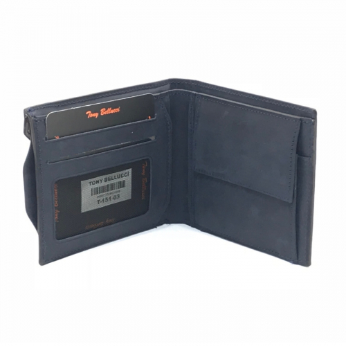 Кошелек мужской кожаный Tony Bellucci T151-03 синий