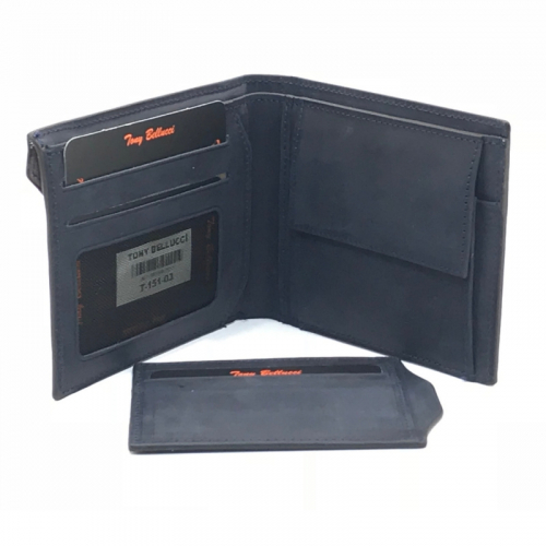 Кошелек мужской кожаный Tony Bellucci T151-03 синий