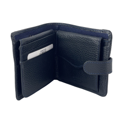 Гаманець чоловічий шкіряний Bond 516-1170 темно-синій