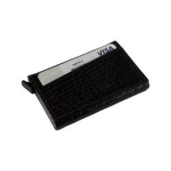 Візитниця-картхолдер шкіряна Eminsa 1620 4-3 темно-коричнева