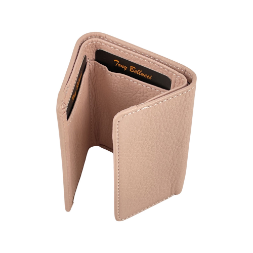 Гаманець-міні жіночий шкіряний Tony Bellucci T813-202 світло-рожевий