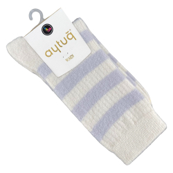 Шкарпетки жіночі Aytug 48003 високі молочні з блакитним Size 36-40