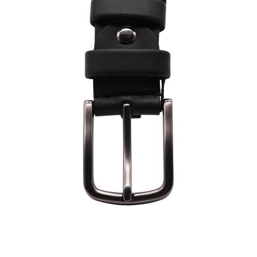 Ремень мужской кожаный Кремень 01.35.77.08 черный 130 см