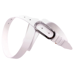 Ремінь жіночий шкіряний Кремінь 05.25.00.115 білий 115 см