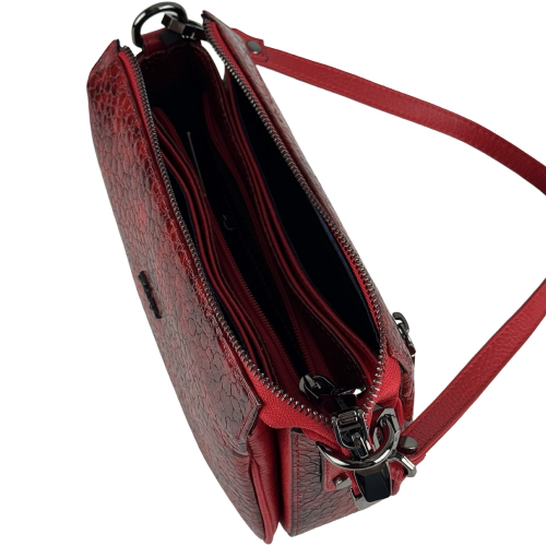 Сумка жіноча шкіряна лакована Karya 5069-569 червона