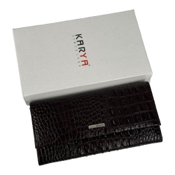 Кошелек женский кожаный Karya 1071-665 темно-коричневый