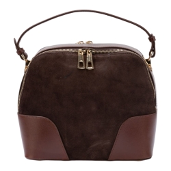 Сумка кросс-боди женская замшевая  Enzo Nori EN1105-1100-KR4 темно-коричневая
