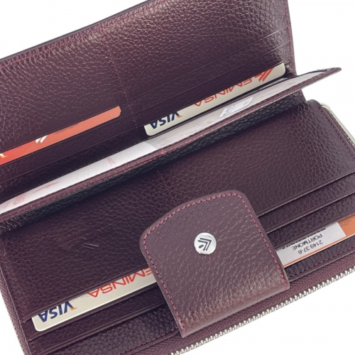 Кошелек женский кожаный Eminsa 2149 37-6 бордовый