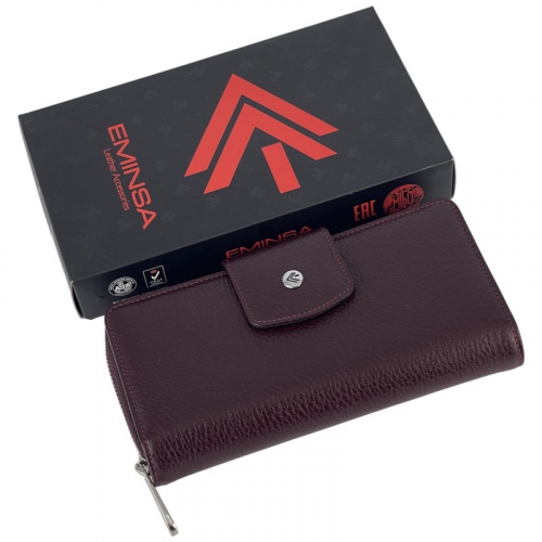 Кошелек женский кожаный Eminsa 2149 37-6 бордовый