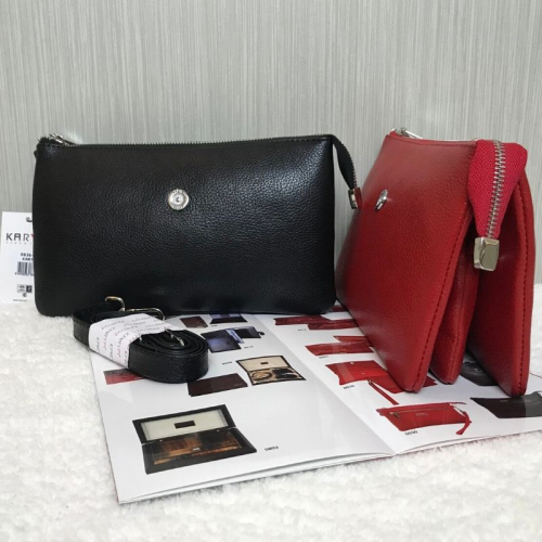 Сумка женская кожаная Karya 0836 красная