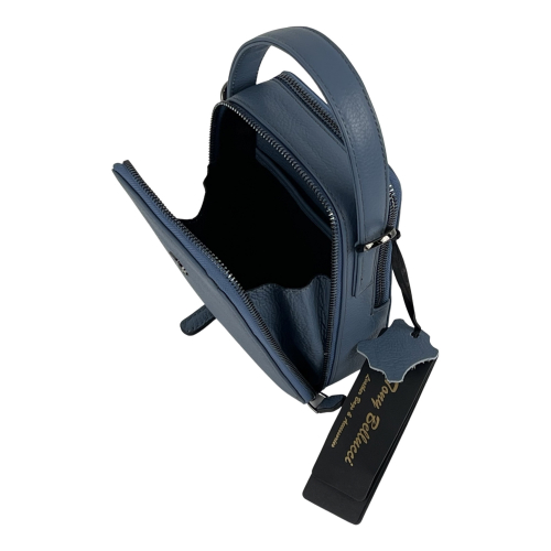 Сумка кросс-боди женская кожаная Tony Bellucci 0434-215 голубая