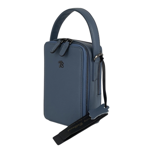 Сумка кросс-боди женская кожаная Tony Bellucci 0434-215 голубая