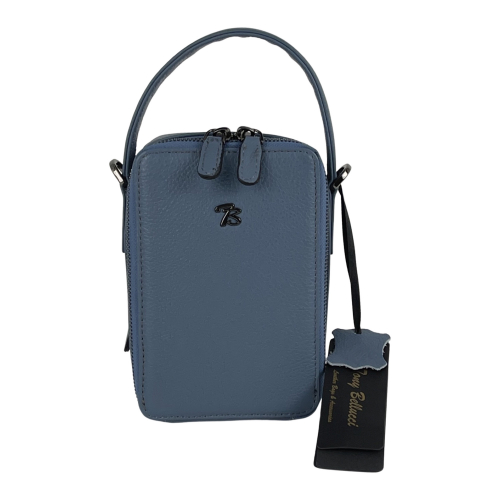 Сумка кросс-боди женская кожаная Tony Bellucci 0434-215 голубая