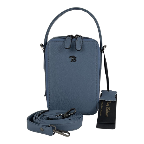 Сумка кросс-боди женская кожаная Tony Bellucci 0434-215 голубая