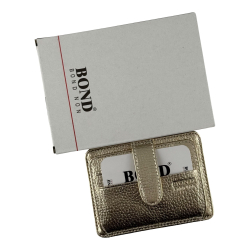 Гаманець картхолдер шкіряний Bond Non 132-1035 золотий