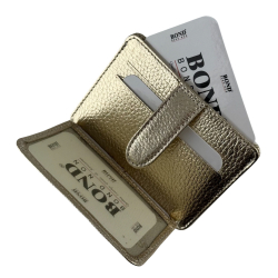 Гаманець картхолдер шкіряний Bond Non 132-1035 золотий