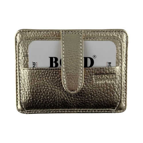 Кошелек картхолдер кожаный Bond Non 132-1035 золотой