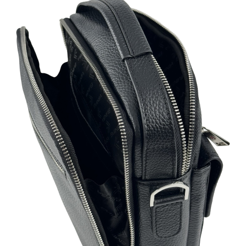 Сумка чоловіча шкіряна Eminsa 6252 18-1 чорна