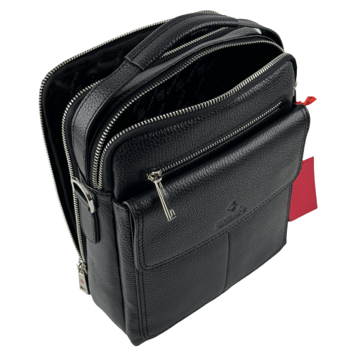 Сумка чоловіча шкіряна Eminsa 6252 18-1 чорна