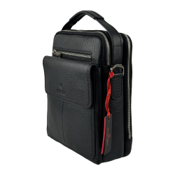 Сумка чоловіча шкіряна Eminsa 6252 18-1 чорна