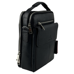 Сумка чоловіча шкіряна Eminsa 6252 18-1 чорна