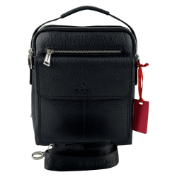 Сумка чоловіча шкіряна Eminsa 6252 18-1 чорна