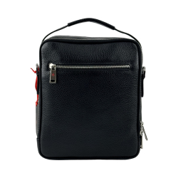 Сумка чоловіча шкіряна Eminsa 6252 18-1 чорна