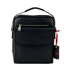 Сумка чоловіча шкіряна Eminsa 6252 18-1 чорна