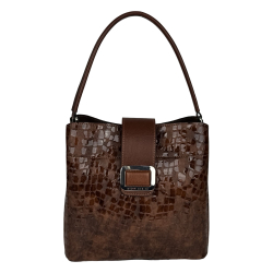 Сумка женская кожаная Karya 2505-594 коричневая