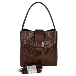 Сумка женская кожаная Karya 2505-594 коричневая