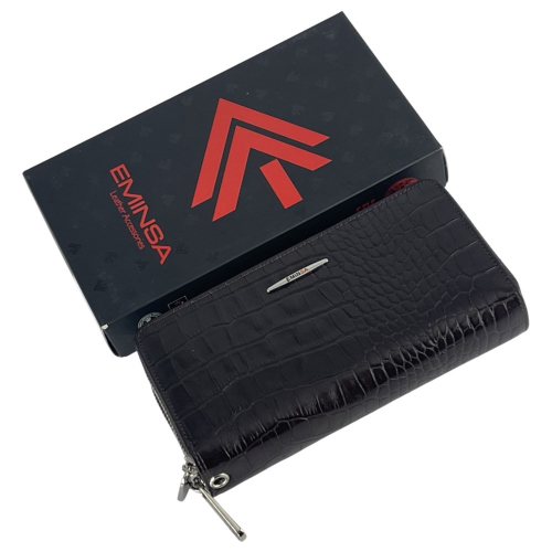 Кошелек женский кожаный Eminsa 2160 4-3 темно-коричневый