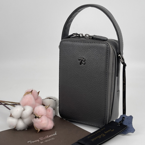 Сумка крос-боді жіноча шкіряна Tony Bellucci 0434-1032 сіра