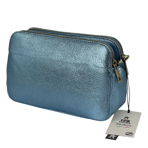 Сумка женская кожаная Genuine Leather 05931 DL92 голубая