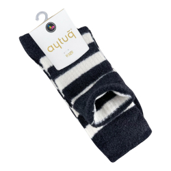 Шкарпетки жіночі Aytug 48003 високі чорні з білим Size 36-40