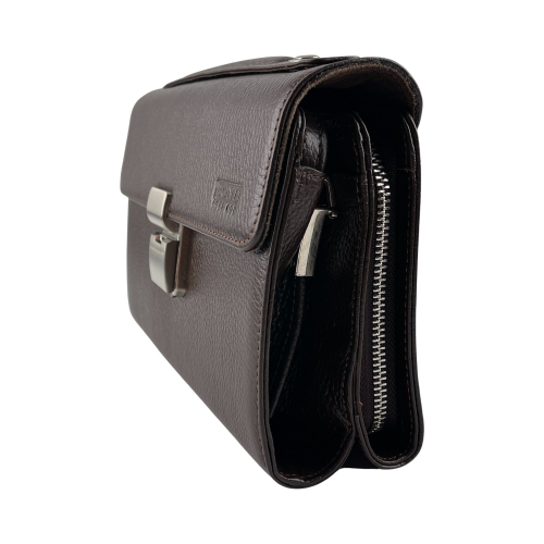 Сумка-барсетка чоловіча шкіряна Bond Non 888-286 темно-коричнева