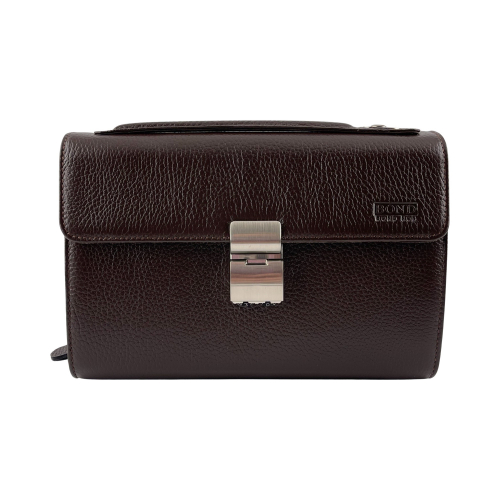 Сумка-барсетка чоловіча шкіряна Bond Non 888-286 темно-коричнева