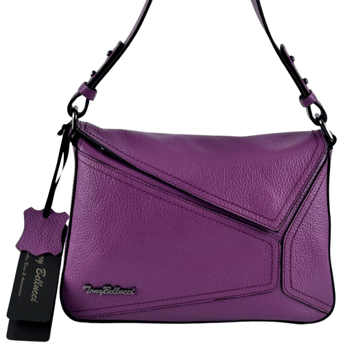 Сумка жіноча шкіряна Tony Bellucci 0864-288 лілова