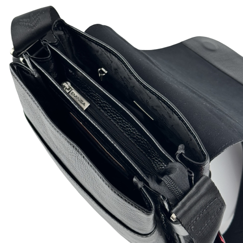 Сумка чоловіча шкіряна Eminsa 6102 37-1 чорна