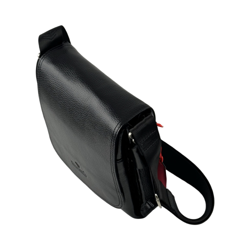 Сумка чоловіча шкіряна Eminsa 6102 37-1 чорна