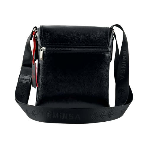 Сумка чоловіча шкіряна Eminsa 6102 37-1 чорна