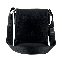 Сумка чоловіча шкіряна Eminsa 6102 37-1 чорна