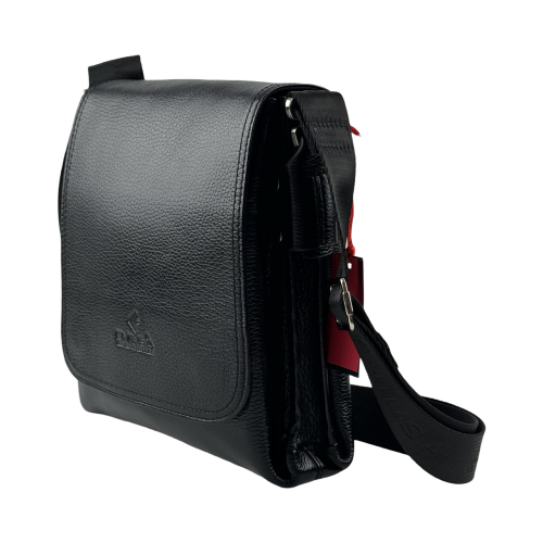 Сумка чоловіча шкіряна Eminsa 6102 37-1 чорна