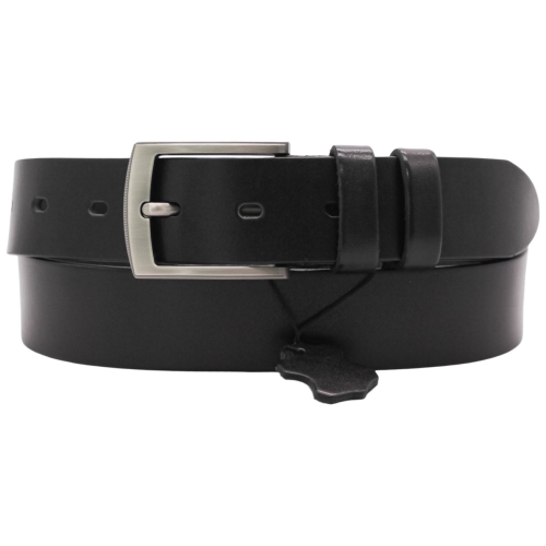 Ремінь чоловічий шкіряний Кремінь 01.40.77.16 чорний 120 см