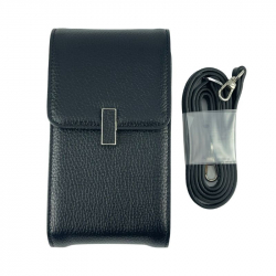 Сумка через плече жіноча шкіряна Eminsa 40241 37-1 чорна